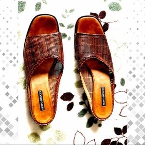 Sesto Meucci Brown Mesh Mules Size 12